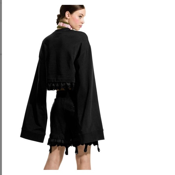 FENTY PUMA Rihanna Cropped Long Sleeve Sweatshirt urban outfitters free people - Picture 2 of 7